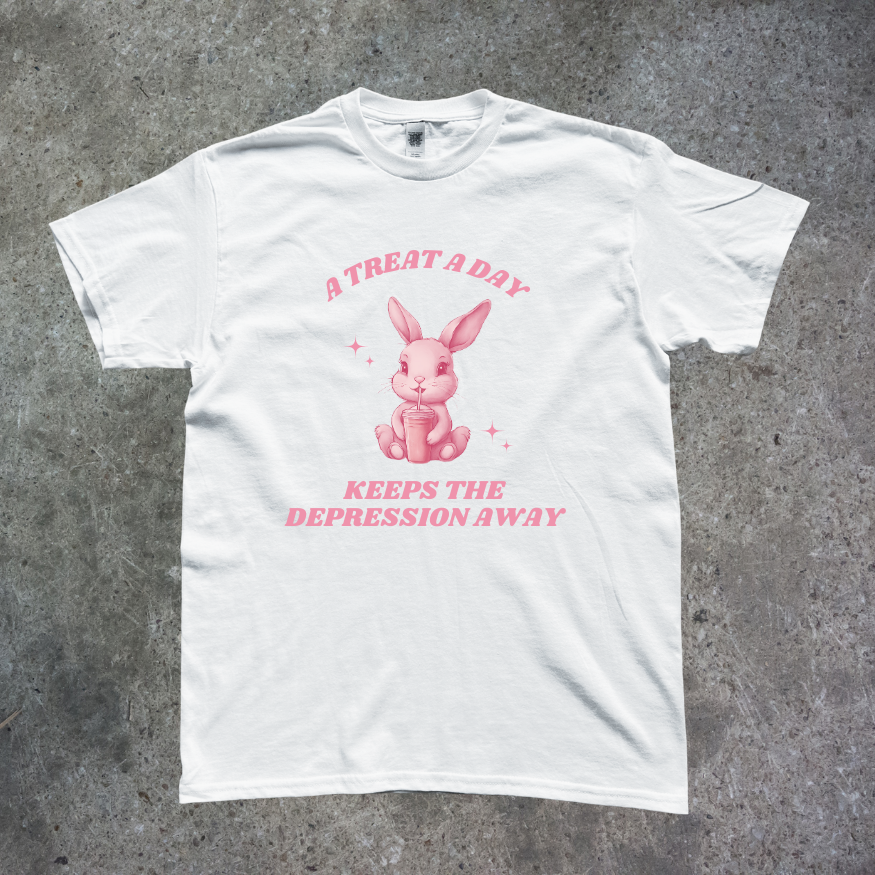 A TREAT A DAY KEEPS THE DEPRESSION AWAY TEE