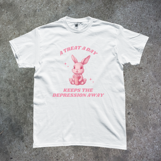 A TREAT A DAY KEEPS THE DEPRESSION AWAY TEE